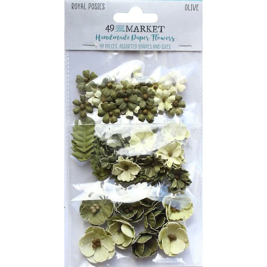 49 And Market Royal Posies Olive Paper Flowers